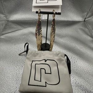 Paco Rabanne Gold Pixel Hoops